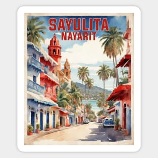 Sayulita Nayarit Oaxaca Mexico Vintage Tourism Travel Sticker